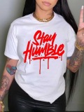 LW Plus Size Stay Humble Letter Print T-shirt