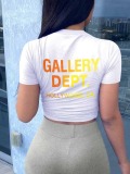LW Gradient Gallery Dept Letter Print T-shirt