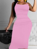 LW BASICS Plus Size Rib Knit Bodycon Cami Dress