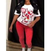 LW Plus Size Cartoon Print Skinny Pants Set