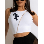 LW Crop Top Cross Print Camisole