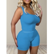 LW BASICS Cami Rib Knit Skinny Shorts Set