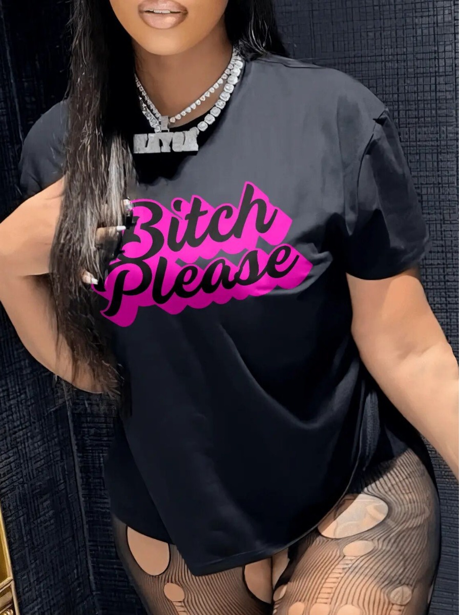 LW Letter Print Regular Fit T-shirt