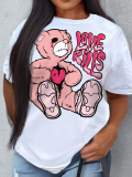 LW Plus Size Bear Love Letter Print T-shirt