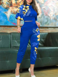 LW BASICS Floral Regular Two-piece Pants Set