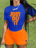 LW Just Do It Letter Print Shorts Set
