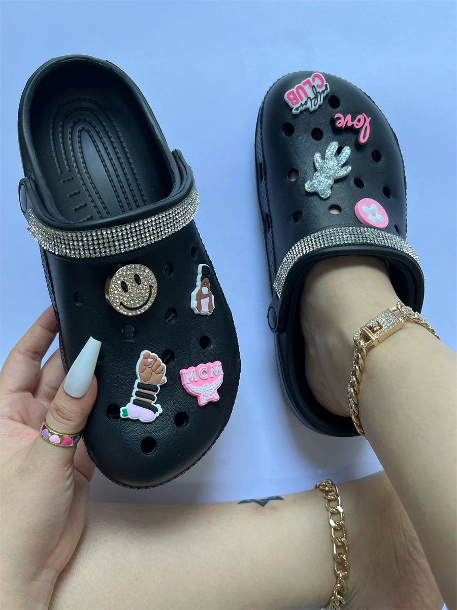 LW Cartoon Rhinestone Decor Cut Out Slides