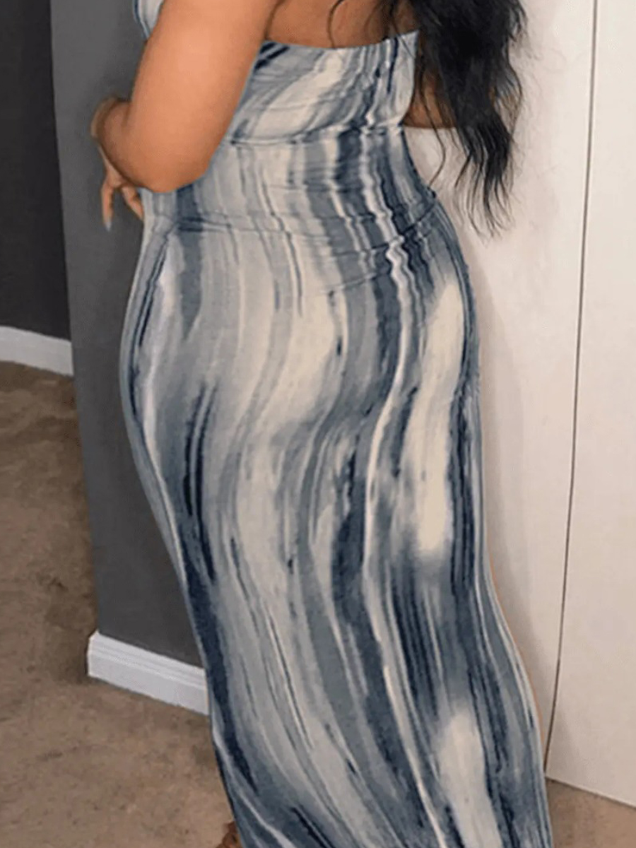 LW Plus Size Off The Shoulder Tie Dye Tube Dress 3X