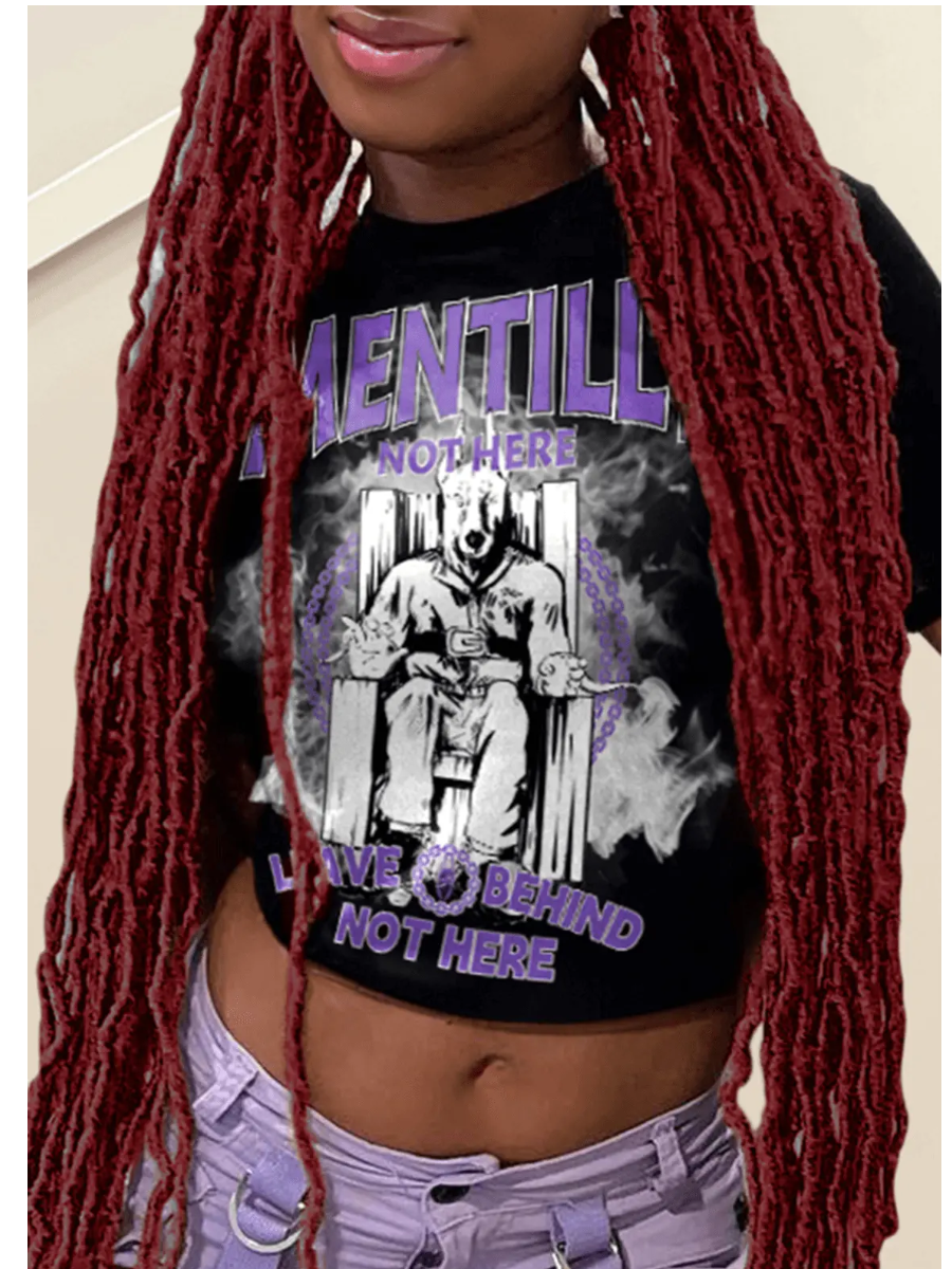 LovelyWholesale Figure Letter Print T-shirt Summer Short Sleeve Casual Pattern Round Neck Spring Summer 2024