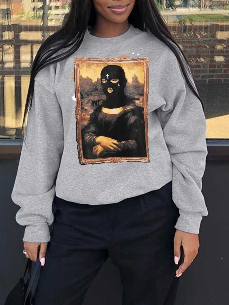 LW Plus Size Figure Print Regular Fit Sweatshirt