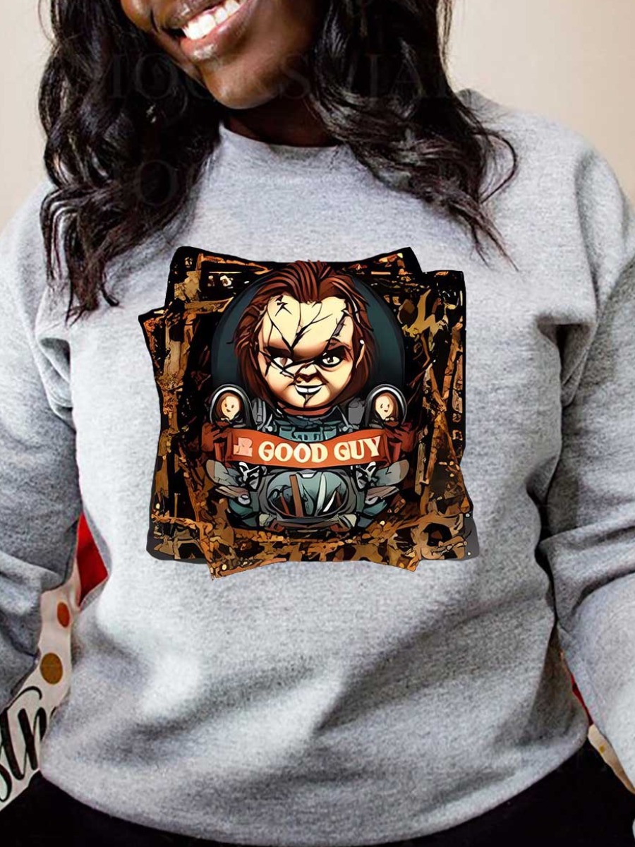 LW Plus Size Figure Letter Print Sweatshirt