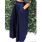 LW Plus Size High Waist Pocket Design Wide Leg Pan