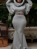 LW Plus Size Batwing Sleeve Trumpet Skirt Set
