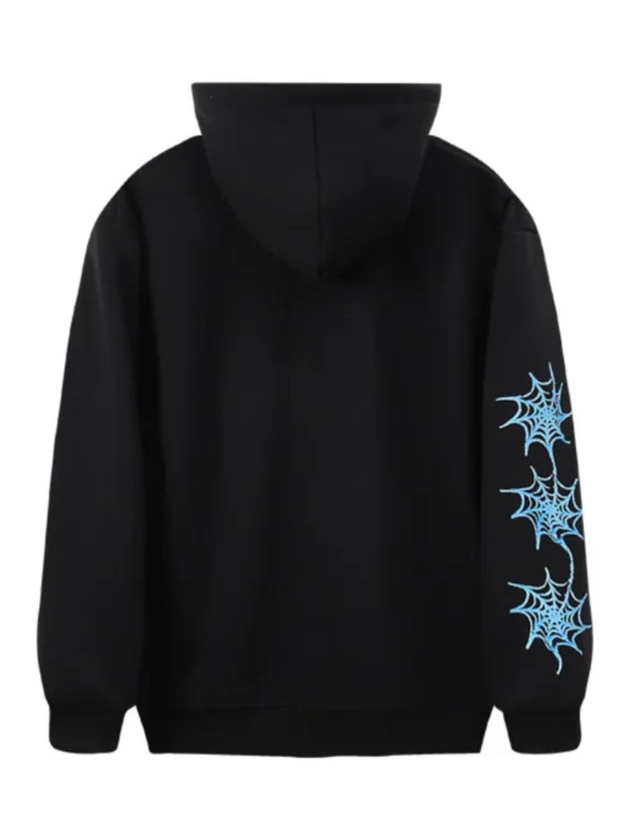 LW Plus Size Spider Web Star Letter Print Hoodie 3X