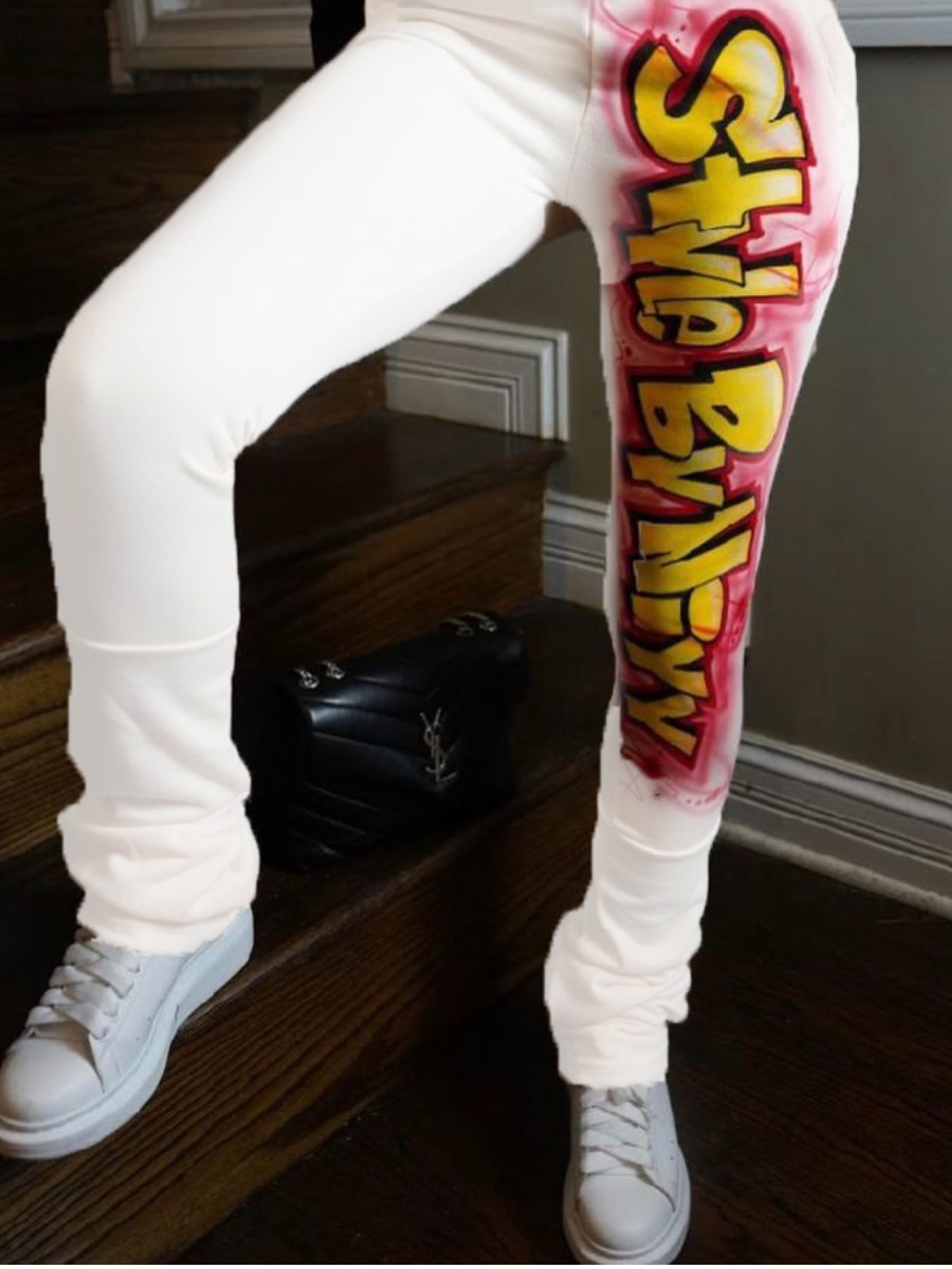 LW Graffiti Letter Print Pants