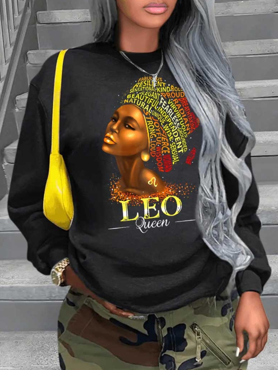 LW Figure Letter Print Sweatshirt