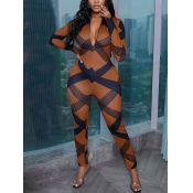 LW Geometric Print Skinny Jumpsuit