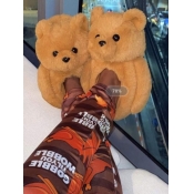 LW Plush Bear Design Slippers