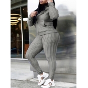 LW Plus Size Pocket Zipper Design Skinny Pants Set