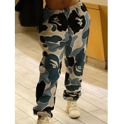 LW High Waist Camo Print Loose Pants