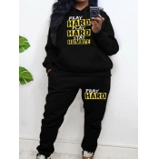 LW Plus Size Stay Humble Letter Print Kangaroo Poc