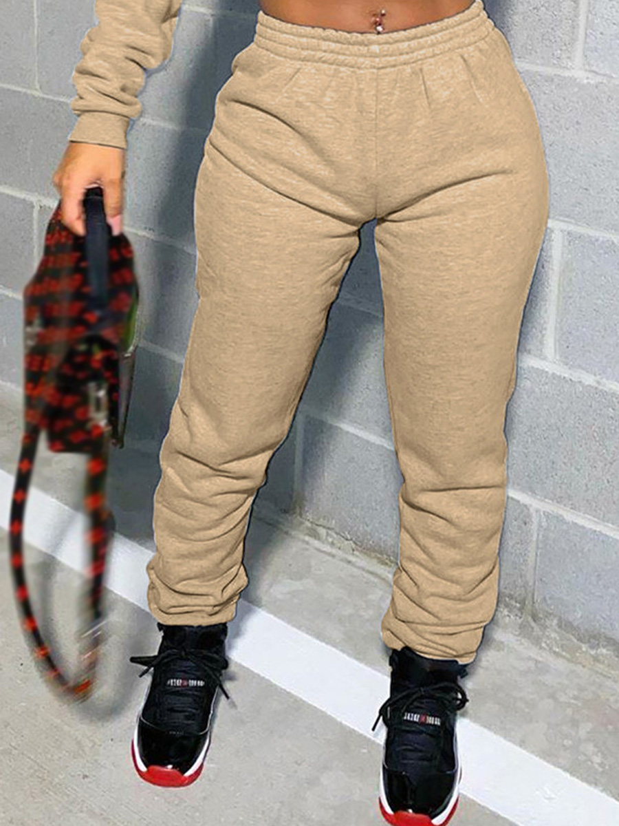 LW BASICS Mid Waist Letter Print Sweatpants