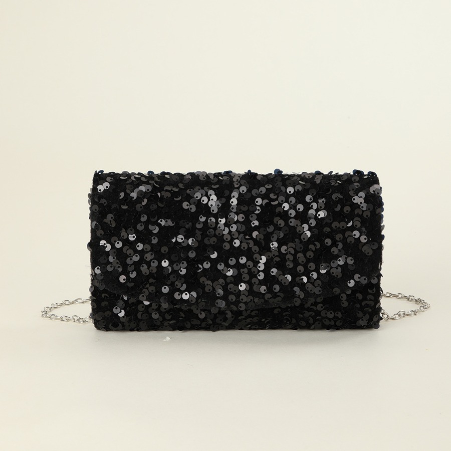 LW Chain Strap Sequined Crossbody Bag