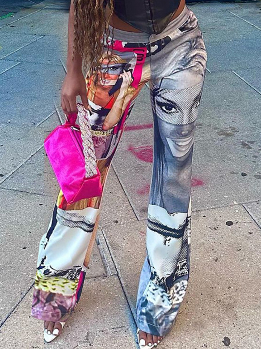 LW Low Waist Figure Print Pants