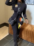 LW Cartoon Print Skinny Jumpsuit