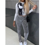 LW Gradient Striped Skinny Pants Set