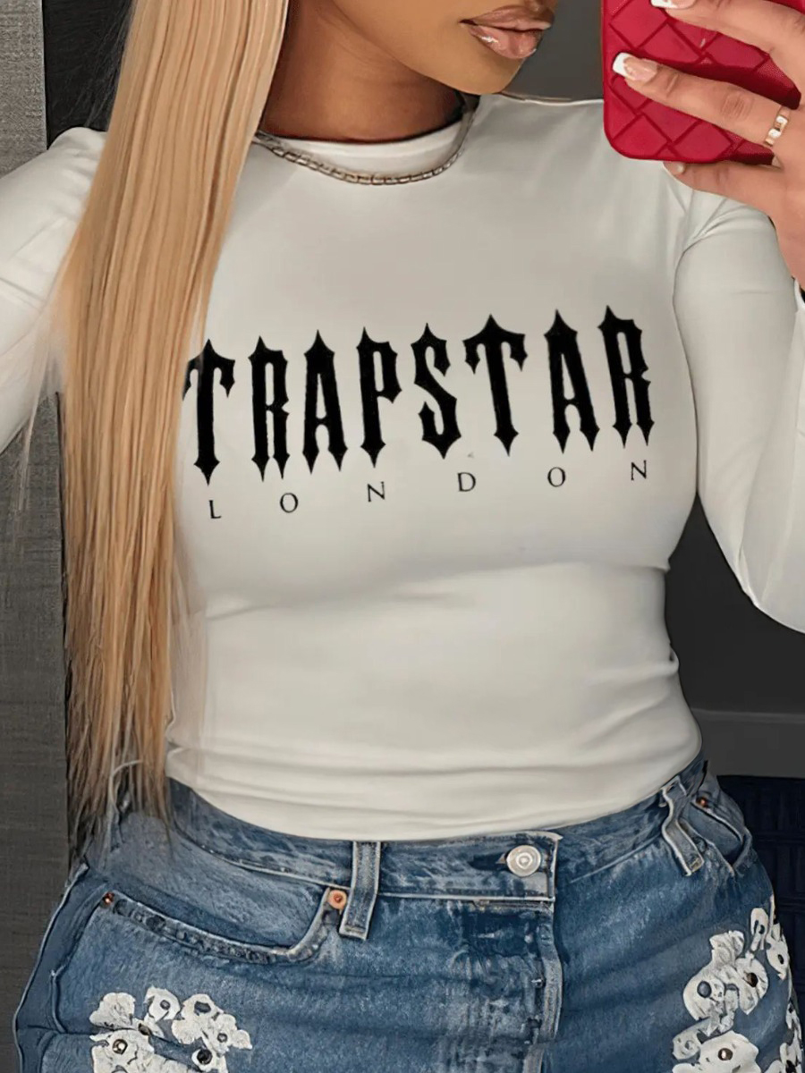LW Plus Size Letter Print Skinny T-shirt