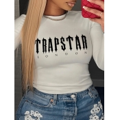LW Plus Size Letter Print Skinny T-shirt