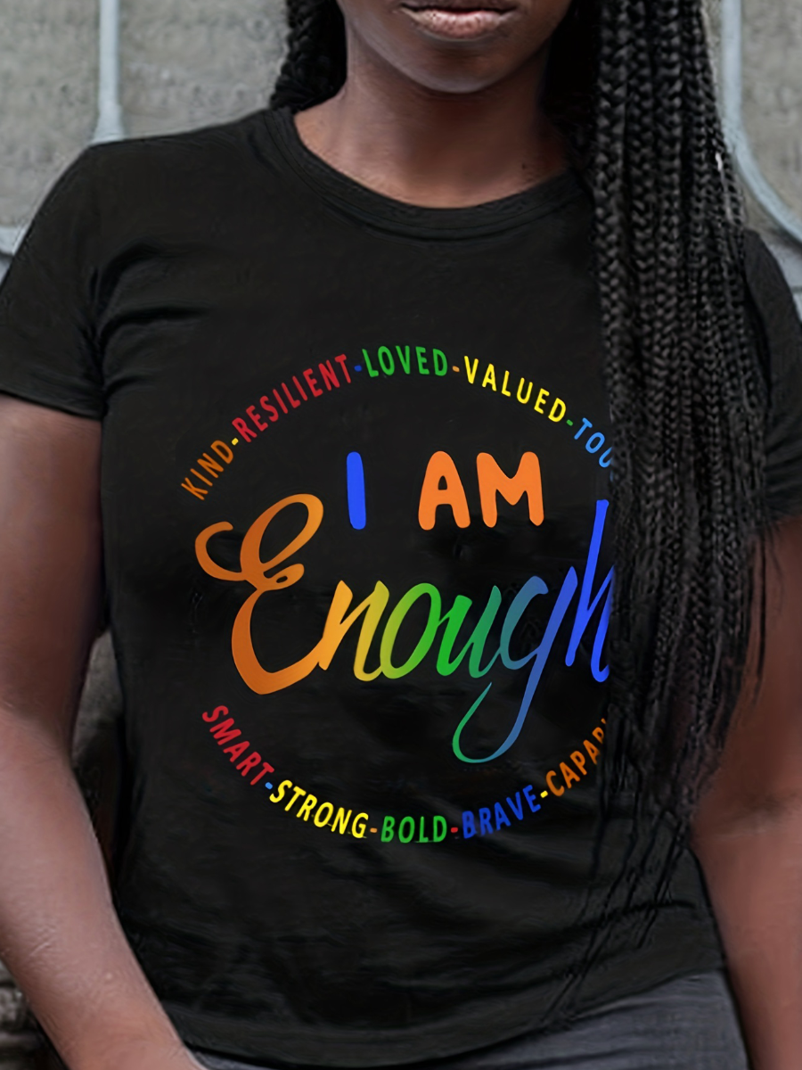 LW Gradient Letter Print T-shirt