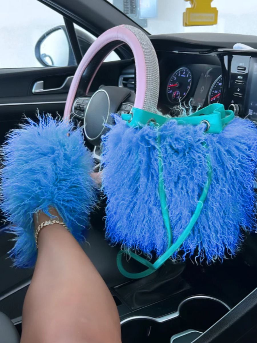 LovelyWholesale Drawstring Fluffy Slippers Winter Casual Plush Spring Summer 2024