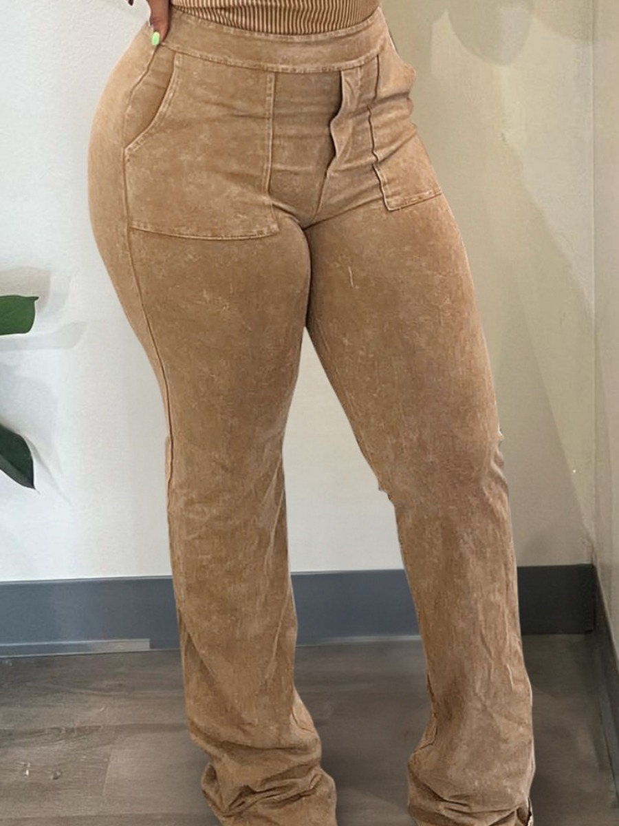 LovelyWholesale High Waist Tie Dye Flared Pants Spring|Fall Casual Pocket Design Spring Summer 2024