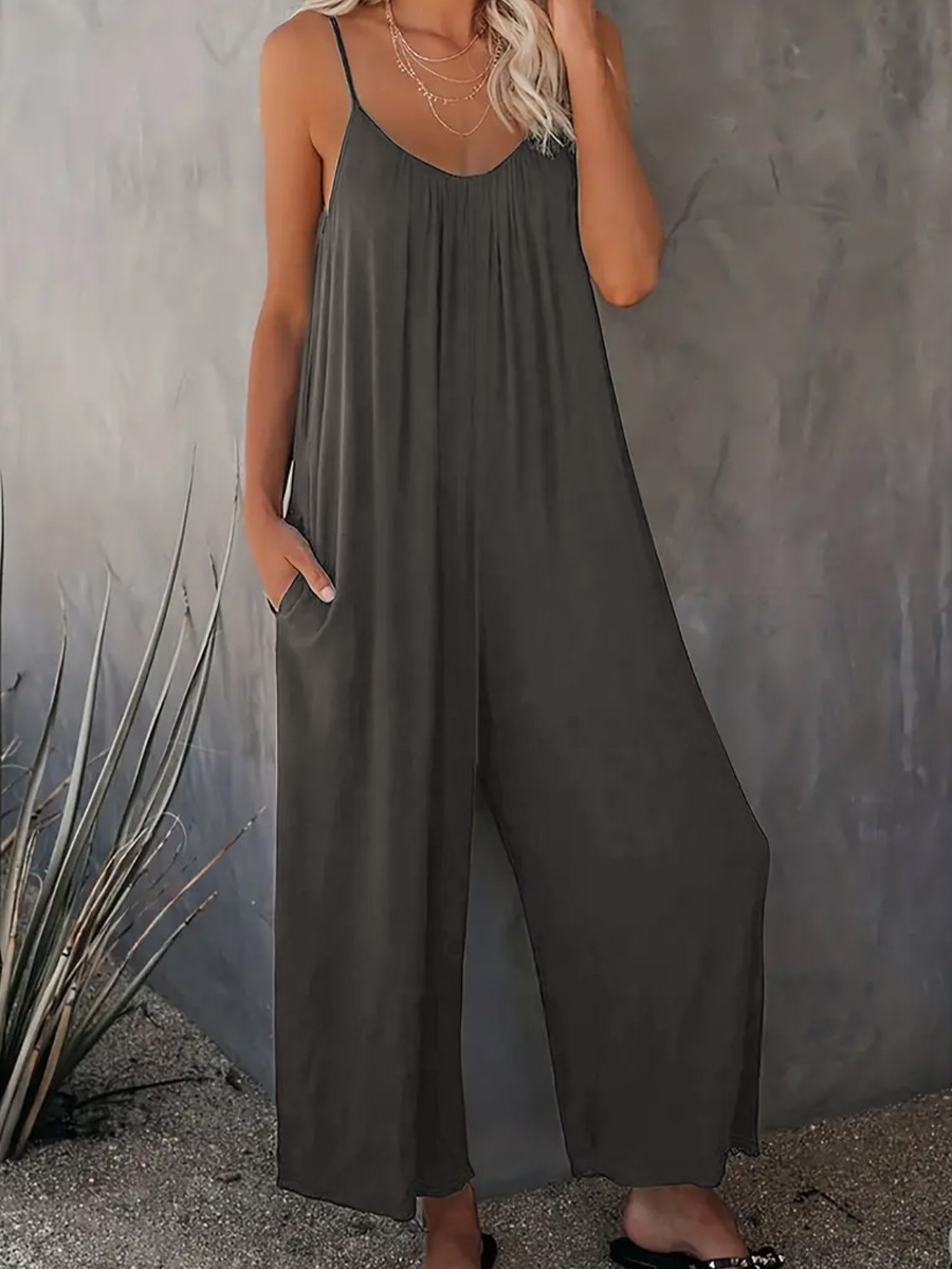 LW Adjustable Strap Loose Jumpsuit