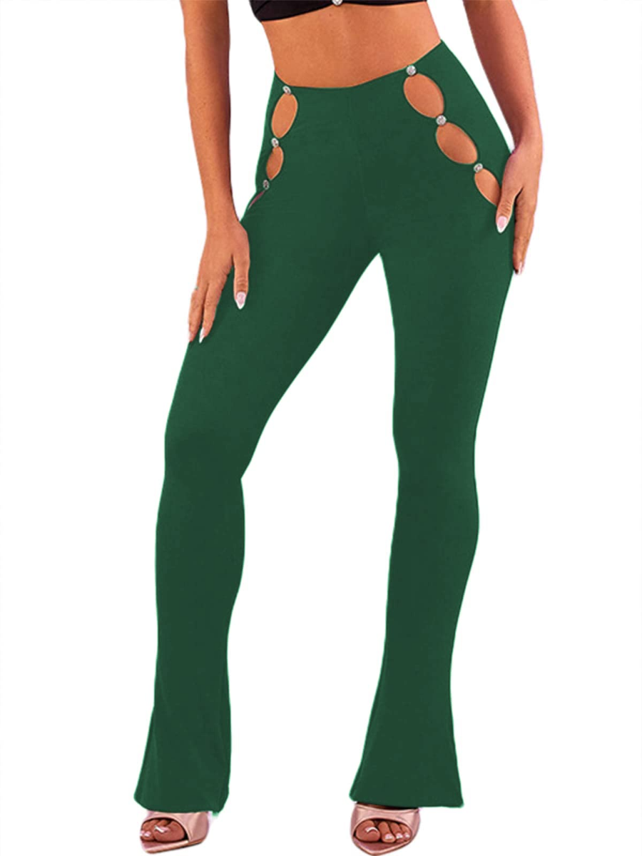 LW BASICS High Waist Cut Out Flared Pants
