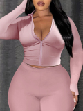 LW Plus Size Hooded Collar Skinny T-shirt