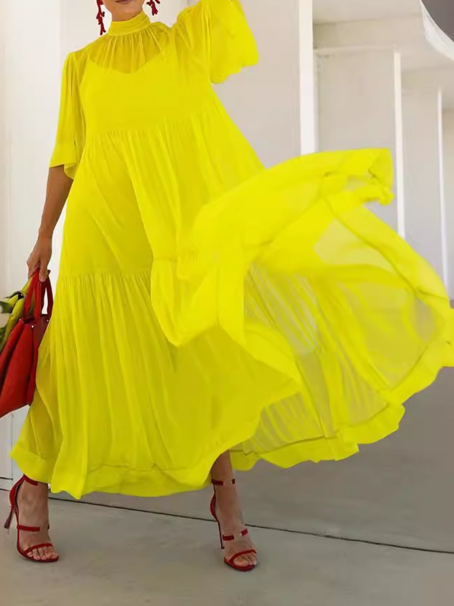 LW SXY Plus Size See Through Ruffle Design A Line 