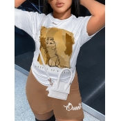LW Figure Letter Print Shorts Set