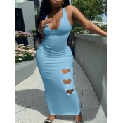 LW BASICS Plus Size Rhinestone Heart Decor Bodycon