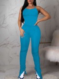 LW Bandage Design Solid Color Jumpsuit