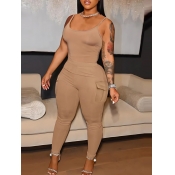 LW BASICS Plus Size Cami Side Pocket High Waist Pa