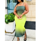 LW Plus Size Gradient Bodycon Maxi Dress