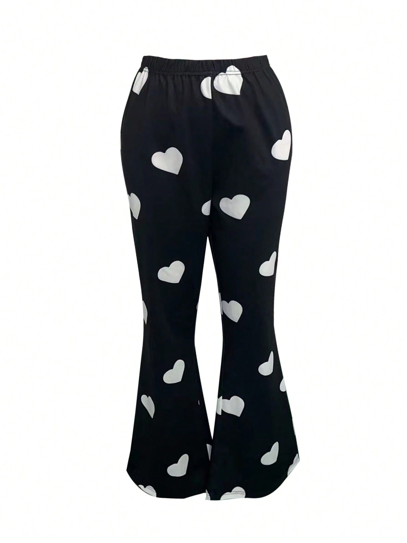 LW Plus Size High Stretchy Heart Print Pants 1X