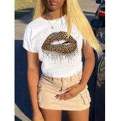 LW Leopard Lip Print T-shirt