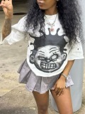 LW Pattern Cartoon Print T-shirt