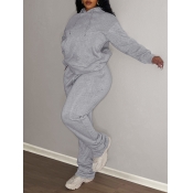 LW Plus Size Hooded Collar Kangaroo Pocket Stacked