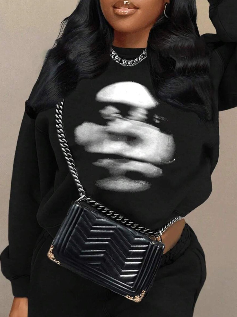 LW Pattern Figure Sweatshirt