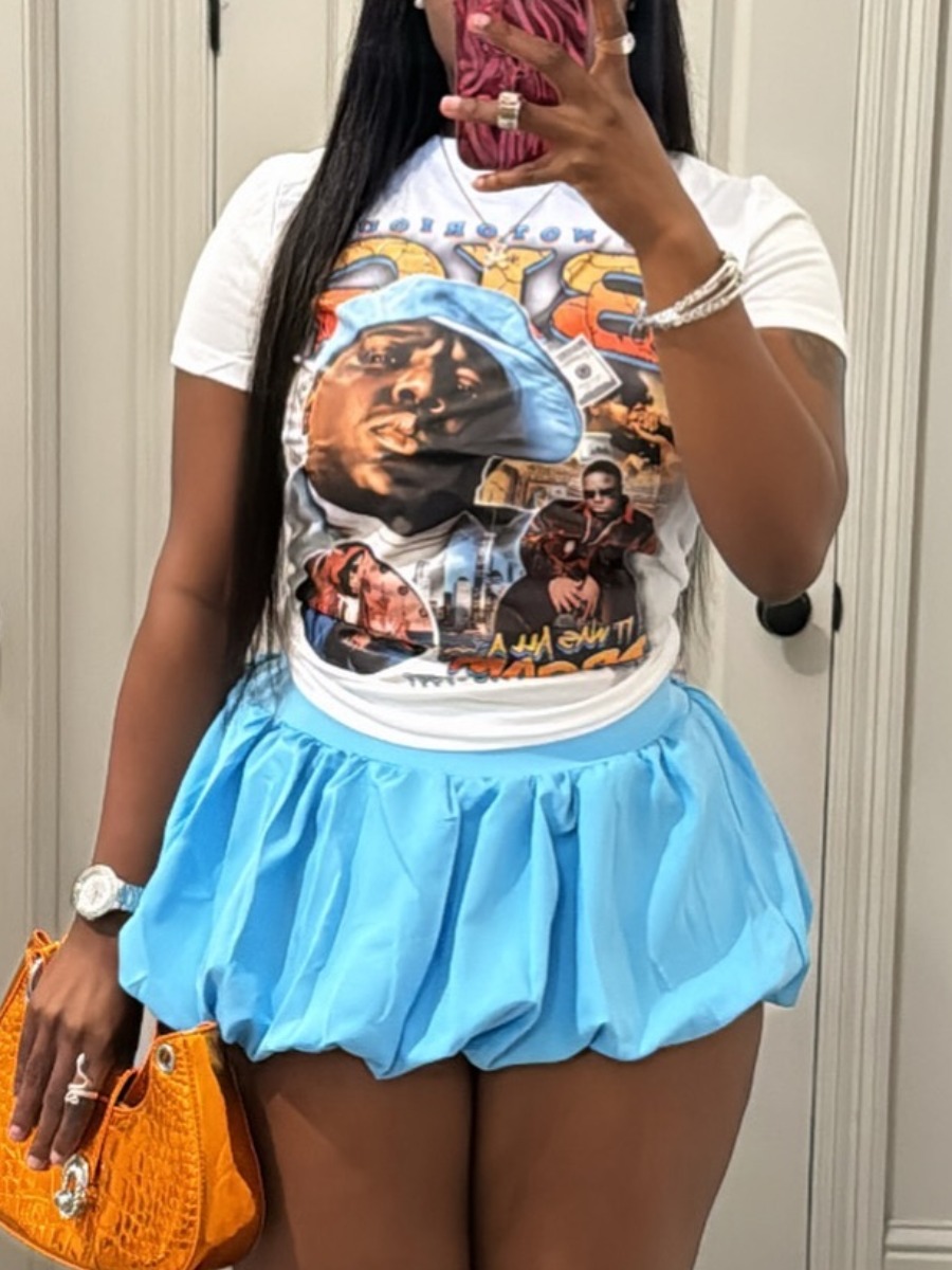 LW Plus Size Pattern Figure T-shirt